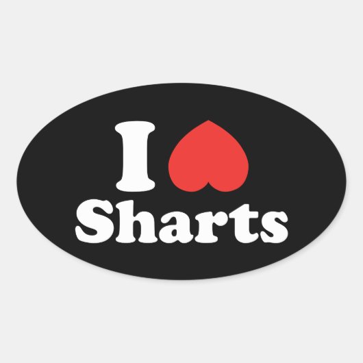 Iハートシャーツ 楕円形シール (正面)