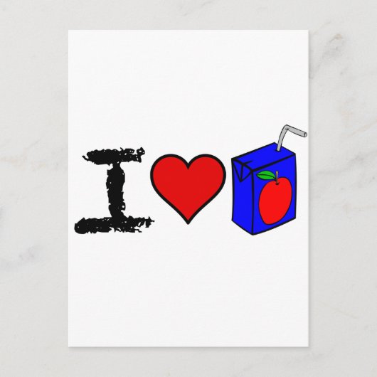 Iハートジュース箱 ポストカード (正面)