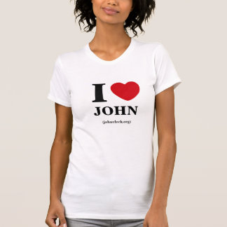 Iハートジョンの女性のティー Tシャツ