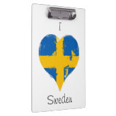 Iハートスウェーデン国旗 クリップボード (右)