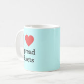 Iハートスプレッドシート コーヒーマグカップ (正面左)