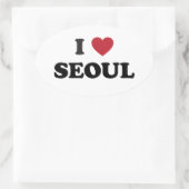 Iハートソウル韓国 楕円形シール (バッグ)