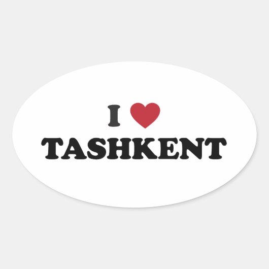 Iハートタシケントウズベキスタン 楕円形シール (正面)