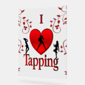 iハートタップダンス アクリルサイン (傾斜)