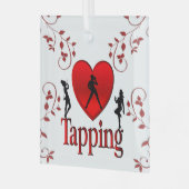 iハートタップダンス ガラスオーナメント (正面左)