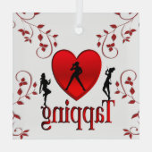 iハートタップダンス ガラスオーナメント (裏面)