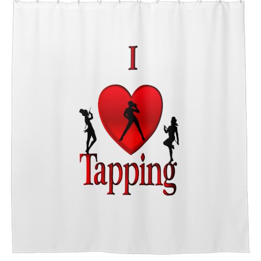 iハートタップダンス シャワーカーテン (正面)