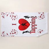 iハートタップダンス ビーチタオル (正面)