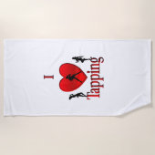 iハートタップダンス ビーチタオル (正面)