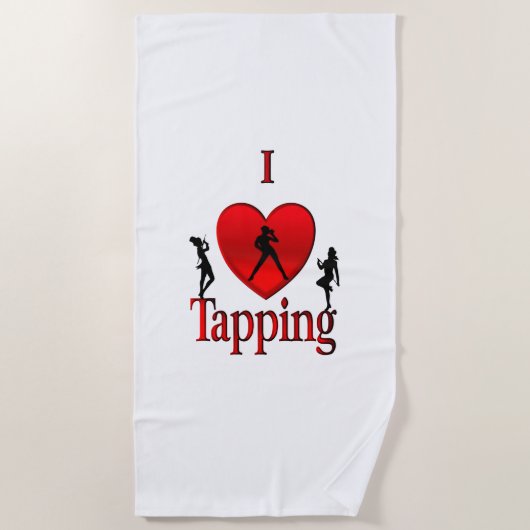 iハートタップダンス ビーチタオル (正面)