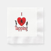 iハートタップダンス 縁ありカクテルナプキン (正面)