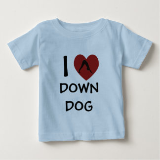 Iハートダウン犬 – ベビーヨガウェア ベビーTシャツ