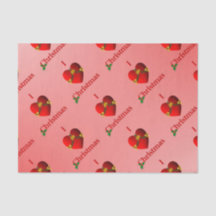 Iハートティッシュペーパーレッド