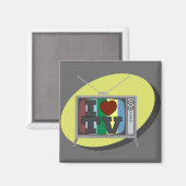 Iハートテレビ マグネット (正面/裏面)