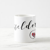 Iハートデュッセルドルフ、ドイツ国旗 コーヒーマグカップ (中央)