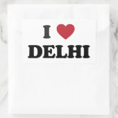 Iハートデリーインド 長方形シール (バッグ)