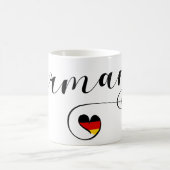 Iハートドイツ国旗 コーヒーマグカップ (中央)