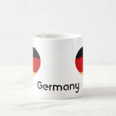 Iハートドイツ国旗 コーヒーマグカップ (中央)