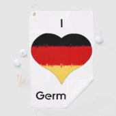 Iハートドイツ国旗 ゴルフタオル (インサイチュ)