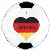 Iハートドイツ国旗 サッカーボール (正面)