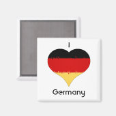 Iハートドイツ国旗 マグネット (正面/裏面)