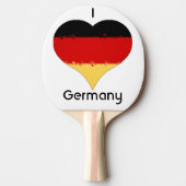 Iハートドイツ国旗 卓球ラケット (正面)