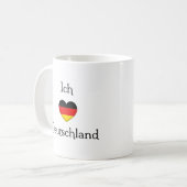 "Iハートドイツ"ドイツプライドワールドトラベラー コーヒーマグカップ (正面左)