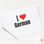 Iハートドイツ ラウンドシール (封筒)