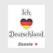 「Iハートドイツ」「Ich Liebe Deutschland」ドイツ語 シール (シート)