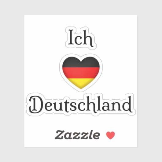 「Iハートドイツ」「Ich Liebe Deutschland」ドイツ語 シール (シート)