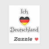 「Iハートドイツ」「Ich Liebe Deutschland」ドイツ語 シール (シート)
