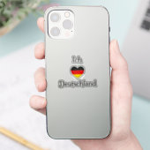 「Iハートドイツ」「Ich Liebe Deutschland」ドイツ語 シール (スマートフォン)