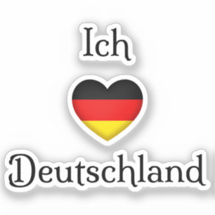 「Iハートドイツ」「Ich Liebe Deutschland」ドイツ語 シール