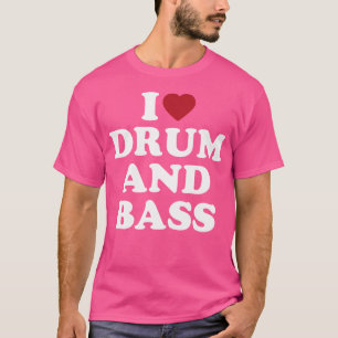 Iハートドラムとベース Tシャツ