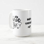iハートナースライフ | おもしろいナース コーヒーマグカップ (正面左)
