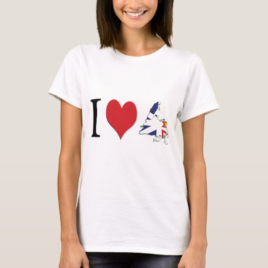 Iハートニューファンドランド Tシャツ (正面)