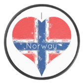 Iハートノルウェー国旗 アイスホッケーパック (正面)
