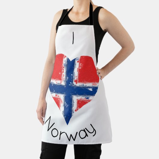 Iハートノルウェー国旗 エプロン (インサイチュ)