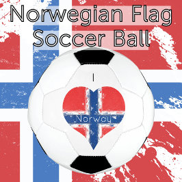 Iハートノルウェー国旗 サッカーボール