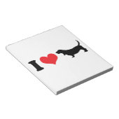 Iハートバセットハウンズ ノートパッド (アングル)