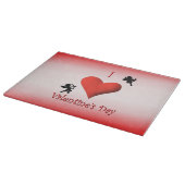 Iハートバレンタインデーガラス切削盤 カッティングボード (角)