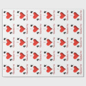 Iハートバレンタインデー ラッピングペーパー (フラット)