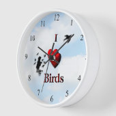 Iハートバーズクラウディデイキッチンウォール時計 壁時計 (傾斜)