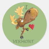 Iハートバーモントムースシール ラウンドシール (正面)