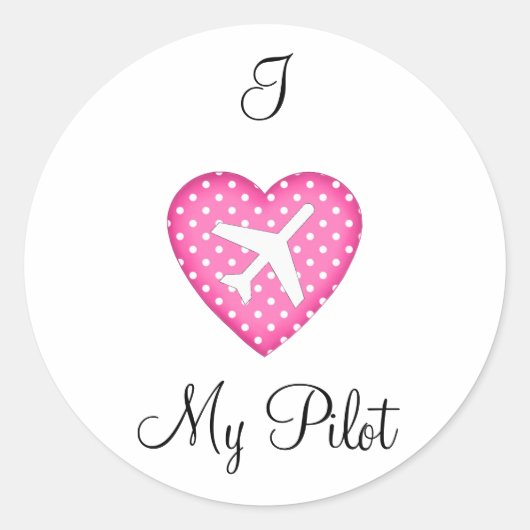 Iハートパイロットシール ラウンドシール (正面)