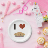 Iハートパイ ペーパープレート (パーティー)