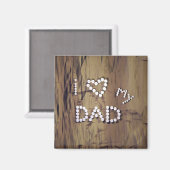 IハートパパオンWood Graphic マグネット (正面/裏面)