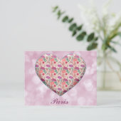 Iハートパリフランスエッフェルタワー葉書 ポストカード (スタンド正面)