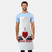 Iハートパンダ熊 エプロン (着用した状態)