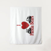 Iハートパンダ熊 タペストリー (正面)